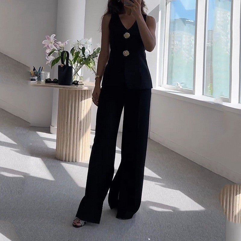 Beth | Women's Tailored Elegant Pantsuit in Black