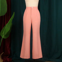Beth | Women's High Waist Elegant Pants – Dress Pants in Pink