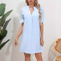 Betony | Women's V-Neck Short Sleeve Elegant Dress