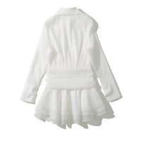 Betony | Women's Ruffle Elegant Dress in White