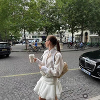 Betony | Women's Ruffle Elegant Dress in White