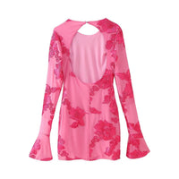 Bianca | Women's Sheer Floral Dress in Multicolor