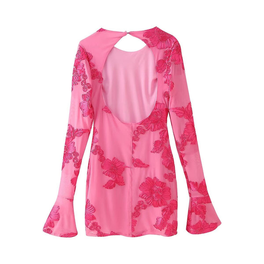 Bianca | Women's Sheer Floral Dress in Multicolor