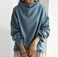 Bibiana | Women's Straight-Cut Body Silhouette Sweater in Blue