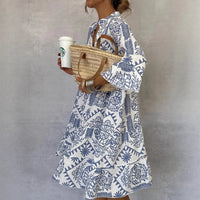 Bibiana | Women's Floral Dress in Light Blue