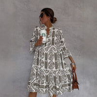 Bibiana | Women's Floral Dress in Light Blue