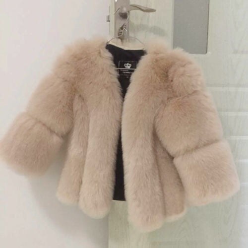 Bienvenida | Women's Faux Fur Coat in Apricot