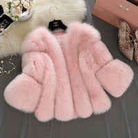 Bienvenida | Women's Faux Fur Coat in Pink