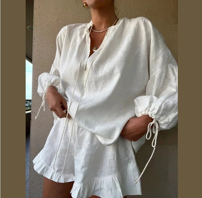 Blair | Women's Ruffle Elegant Blouse in Anzug
