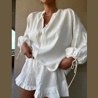 Blair | Women's Ruffle Elegant Blouse in Anzug