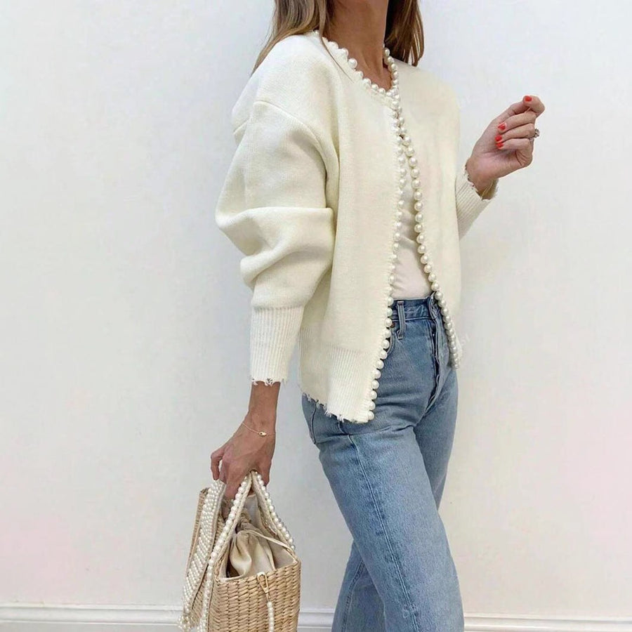 Blanche | Women's Knit Elegant Cardigan in Black