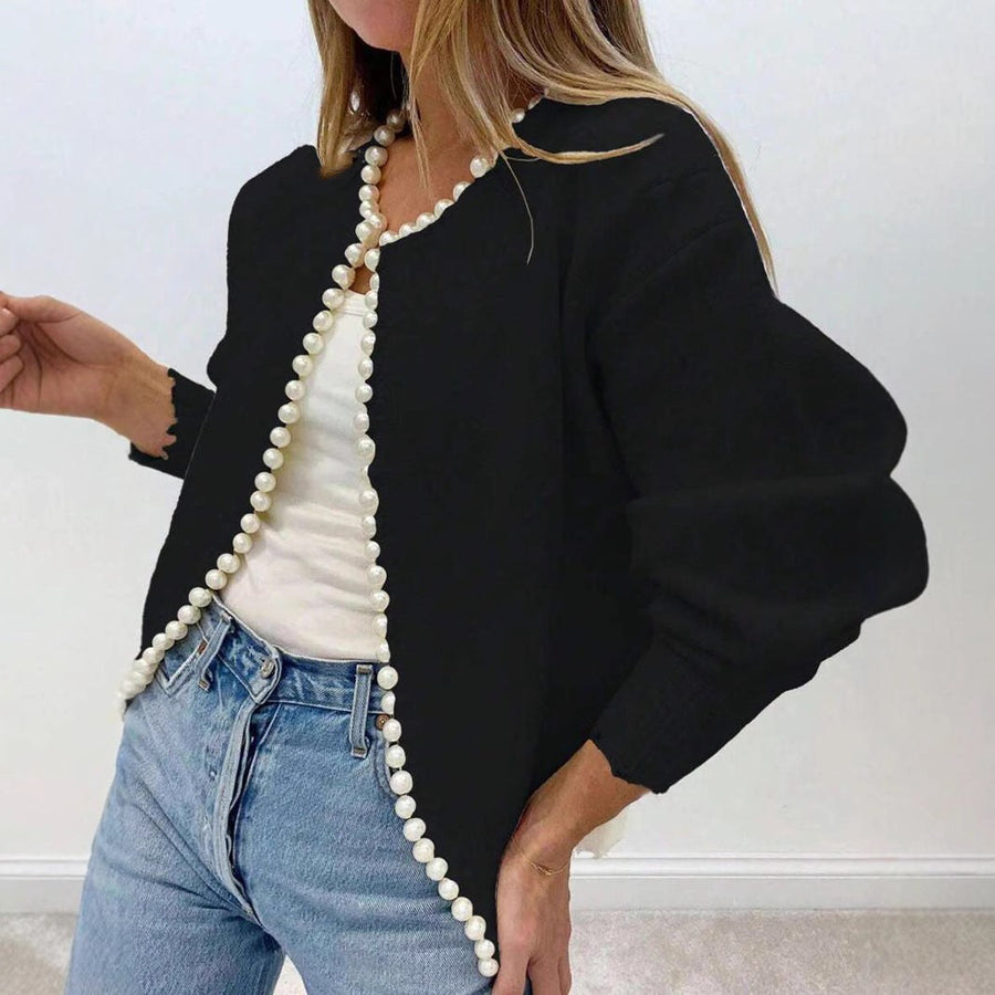 Blanche | Women's Knit Elegant Cardigan in Black