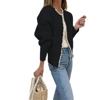 Blanche | Women's Knit Elegant Cardigan in Black