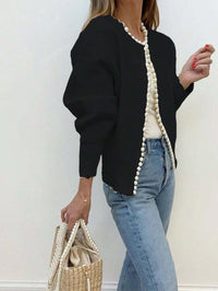 Blanche | Women's Knit Elegant Cardigan in Black