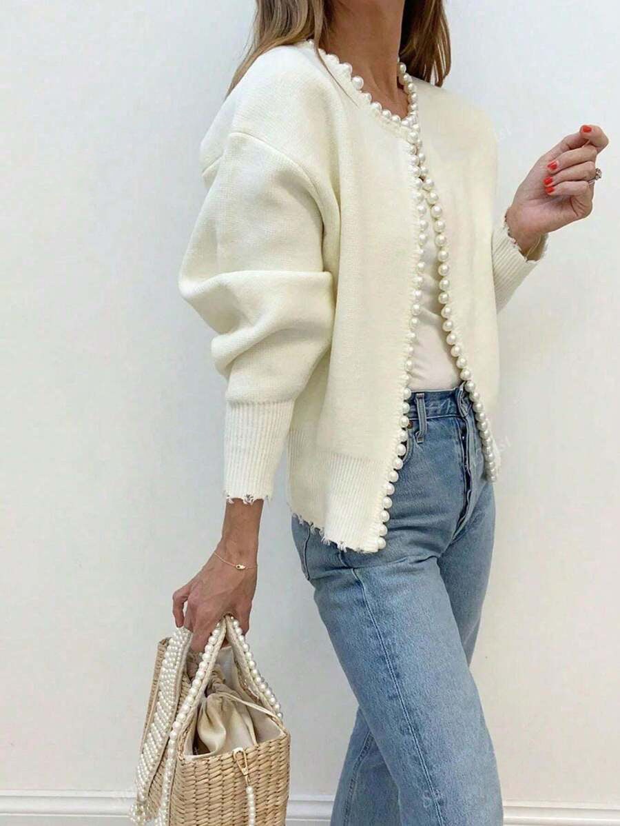 Blanche | Women's Knit Elegant Cardigan in Black