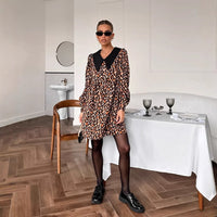 Blandine | Women's Lightweight Dress – Casual Dress in Leopardenmust