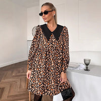 Blandine | Women's Lightweight Dress – Casual Dress in Leopardenmust
