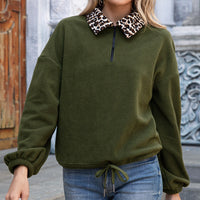 Blasia | Women's Fleece Sweater in Olive Green