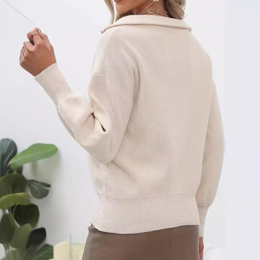 Blodwen | Women's Modern Sweater in White