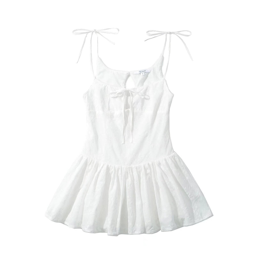 Bodil | Women's Ruffle Summer Dress in White