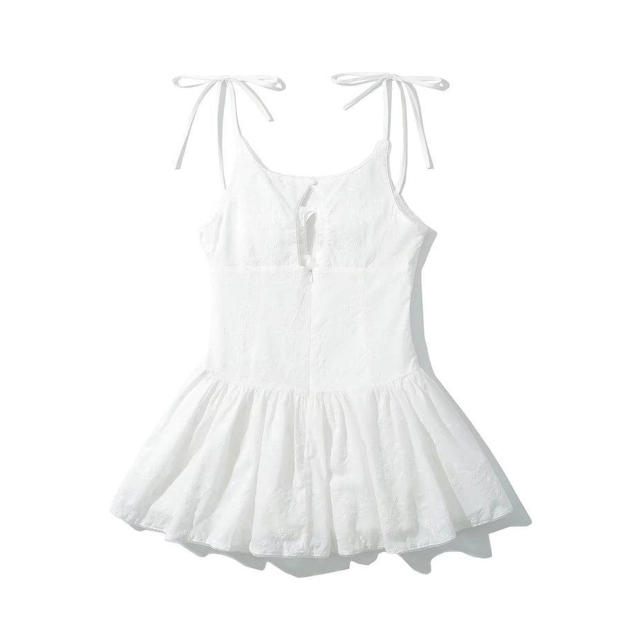 Bodil | Women's Ruffle Summer Dress in White