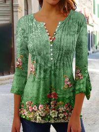 Bonnie | Women's Long Sleeve Floral Elegant Blouse
