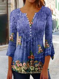 Bonnie | Women's Long Sleeve Floral Elegant Blouse