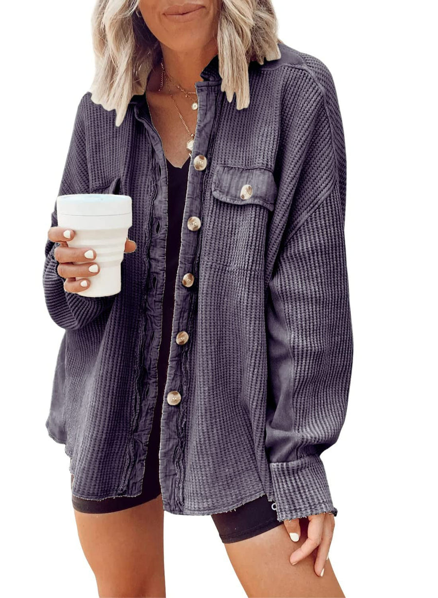 Branwen | Women's Casual Shirt in Dark Blue