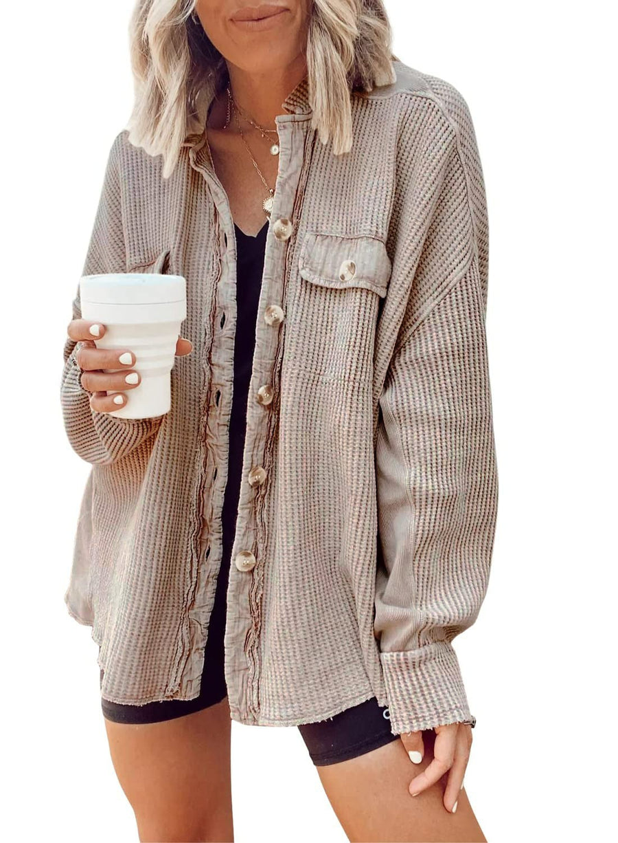 Branwen | Women's Casual Shirt in Light Khaki