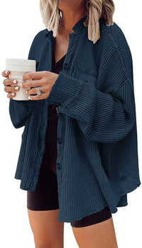 Branwen | Women's Casual Shirt in Peacock Blue