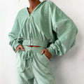 Branwen | Women's Elastic Waist Hooded Two-Piece Set