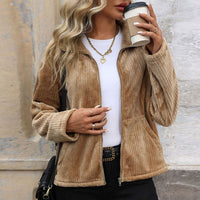 Brianne | Women's Fleece Jacket in Dark Khaki