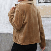 Brianne | Women's Fleece Jacket in Dark Khaki