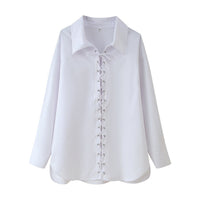Briar | Women's Ruffle Elegant Blouse Top in Cream