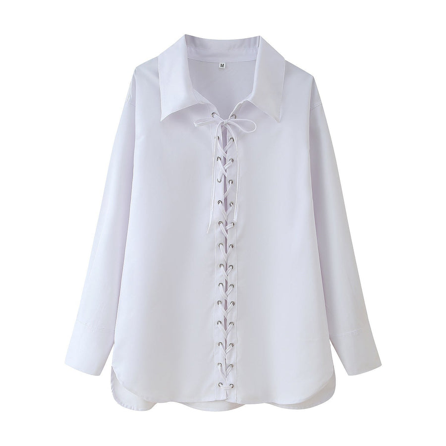 Briar | Women's Ruffle Elegant Blouse Top in Cream
