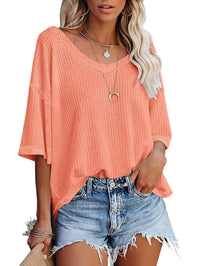 Brielle | Women's Textured Oversized Casual Top in Hellorang