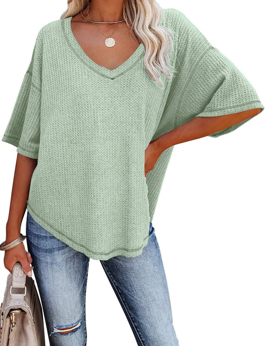 Brielle | Women's Textured Oversized Casual Top in Mint