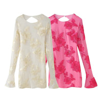 Brigitte | Women's Lace Floral Elegant Blouse