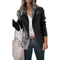 Brigitte | Women's Pockets Elegant Blazer in Black