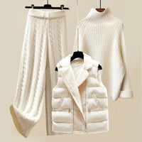 Bronislava | Women's Layered Design Three-Piece Set in White