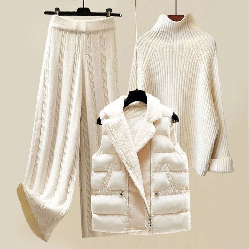 Bronislava | Women's Layered Design Three-Piece Set in White