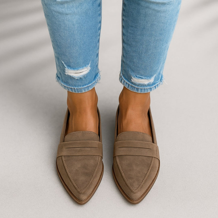 Brooke | Women's Pointed Toe Slip-On Loafers
