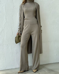 Cadence | Women's Matching Outfit With Layered Elements Three-Piece Set