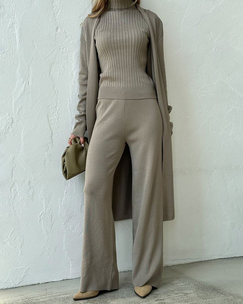 Cadence | Women's Matching Outfit With Layered Elements Three-Piece Set