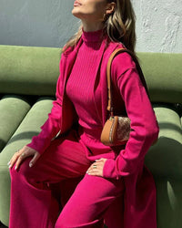 Cadence | Women's Matching Outfit With Layered Elements Three-Piece Set