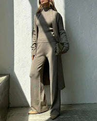 Cadence | Women's Matching Outfit With Layered Elements Three-Piece Set