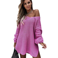 Cadence | Women's Oversized Knit Casual Dress in Pink
