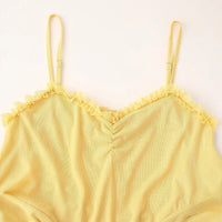 Caelia | Women's Ruffle Elegant Dress in Yellow