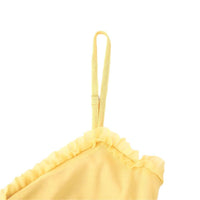Caelia | Women's Ruffle Elegant Dress in Yellow