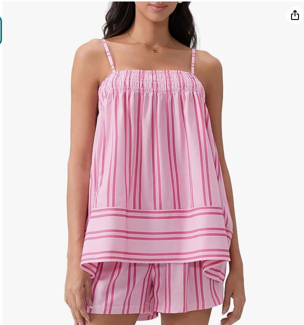 Calanthe | Women's Asymmetric Casual Pajama Set in Pink